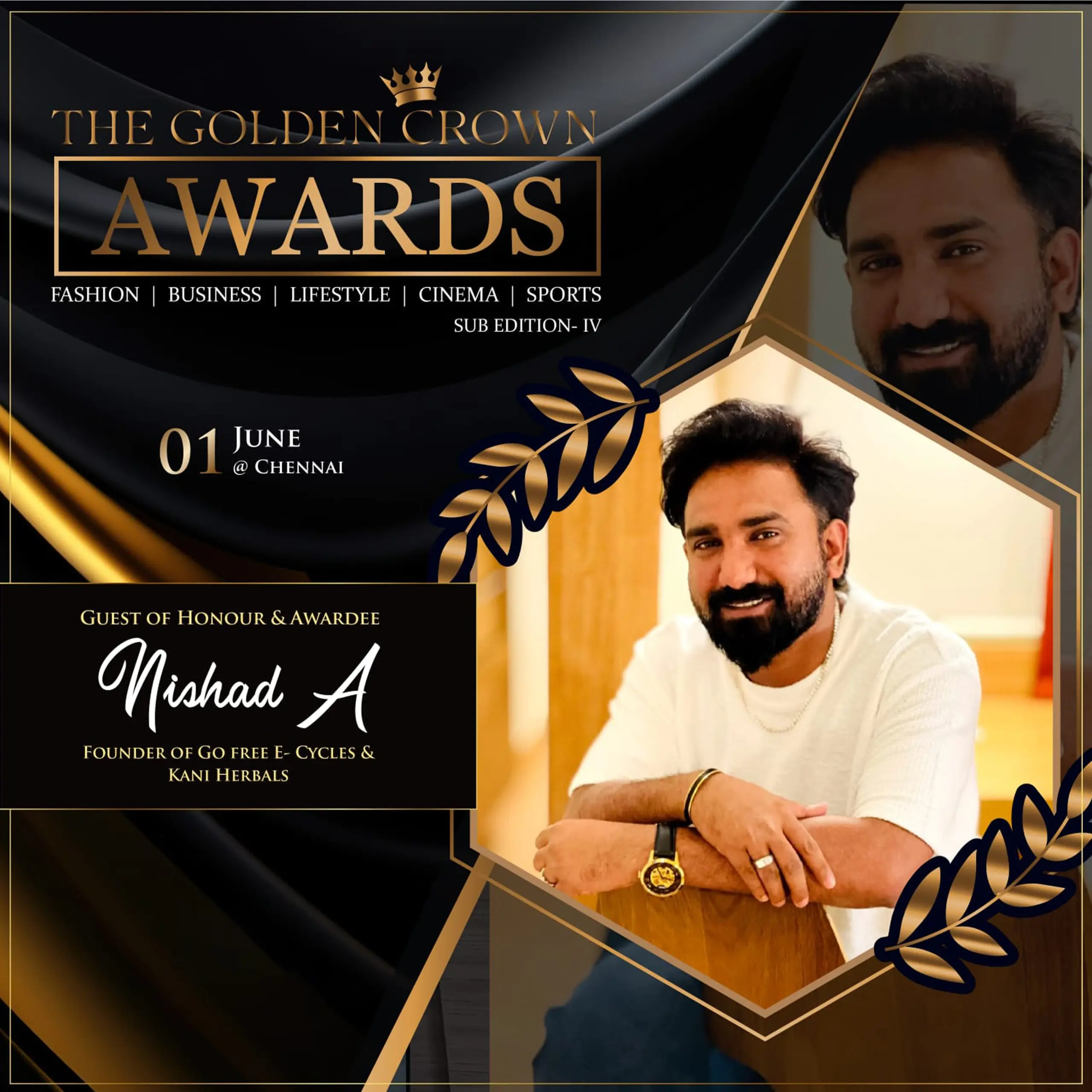 GoFree Cycles Clinches the Prestigious Golden Crown Award Nishad Ahammed