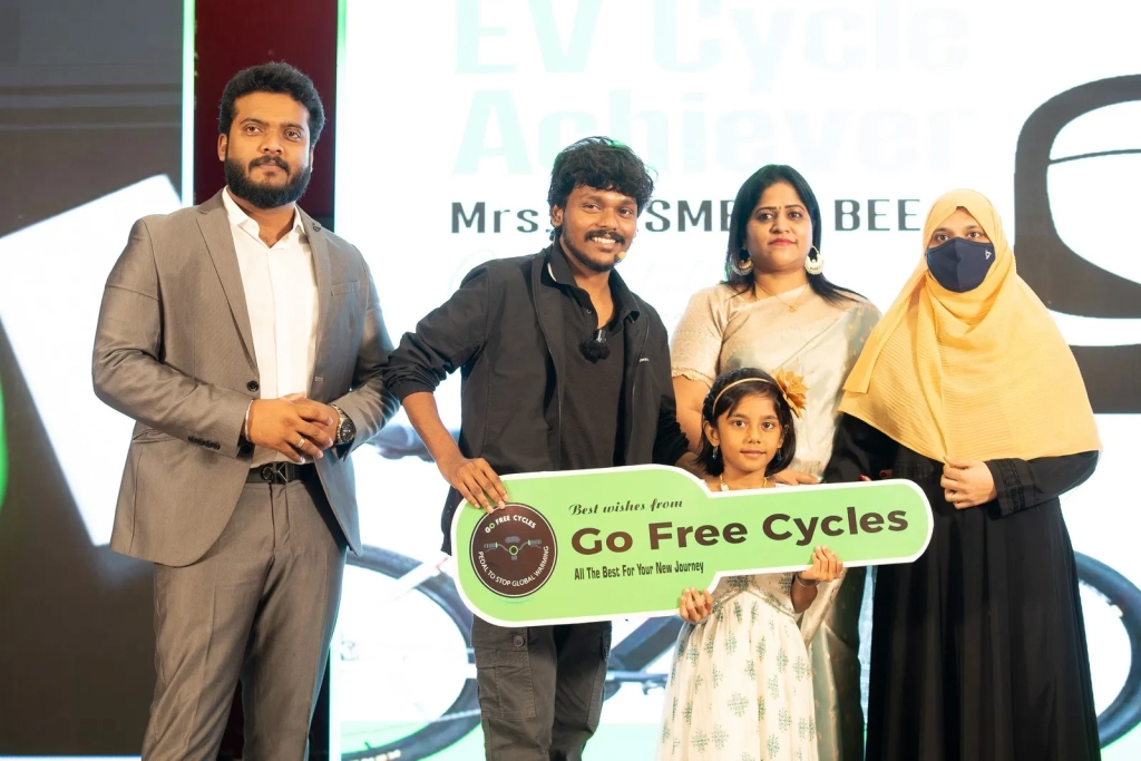 GoFree Cycles Promoters Meet with Mentalist Anandhu Inspiring a Greener Future Together ()